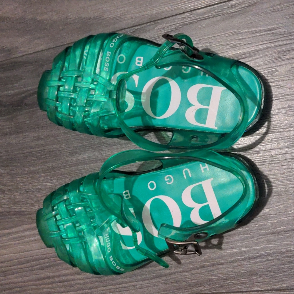 🩴🩴Hugo Boss kids green jelly sandals